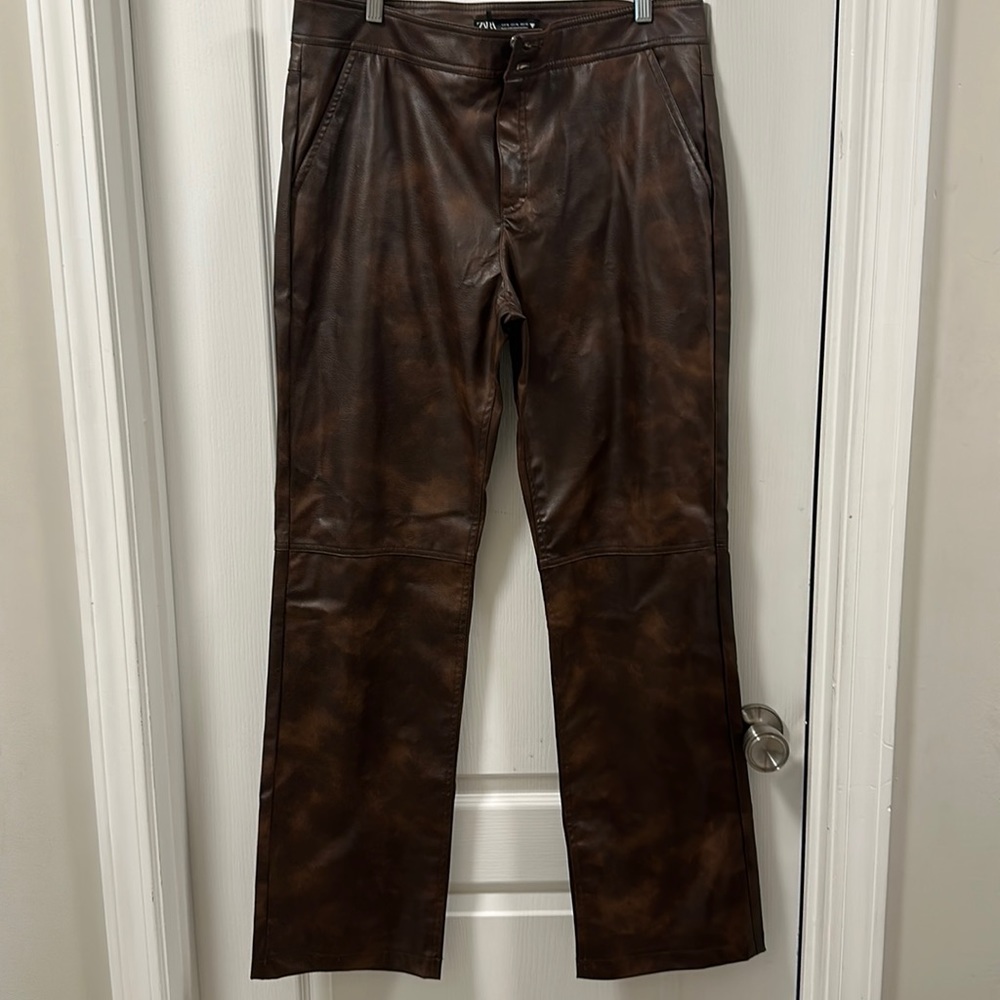 Zara faux leather pants